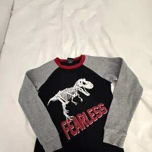 Revolution Fearless Dinosaur Skeleton Long Sleeve Thermal Shirt Boy's M 8/10